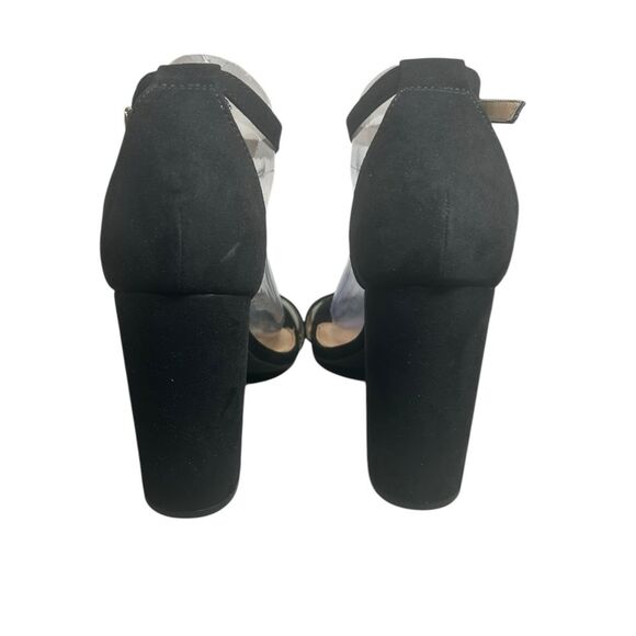 Merona Block Heel Sandals Ankle Strap Open Toe Heels Black Women's 10 Goth Event - Picture 6 of 11